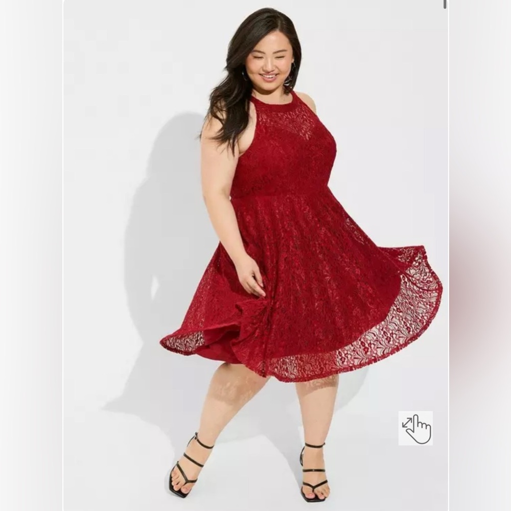 torrid Mini Flocked Lace Dress